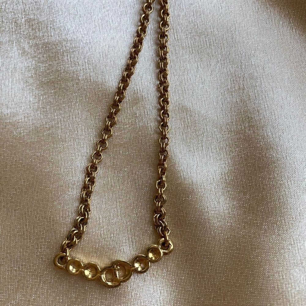 Authentic Christian Dior Bejeweled CD Necklace - Picture 7 of 7